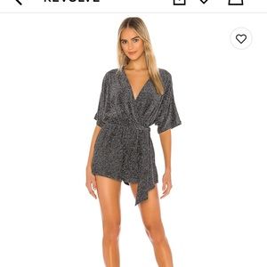 Revolve- lovers + friends nighttime sky romper in silver
